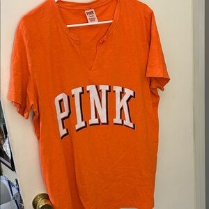 PINK Victoria's Secret Orange Short Sleeve Tee